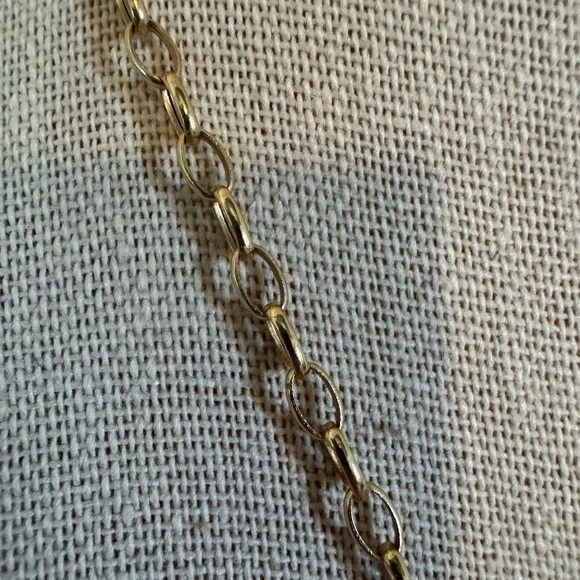 14K GOLD OVAL CHAIN CONNECTOR NECKLACE - does not include infinity connector - Picture 3 of 7
